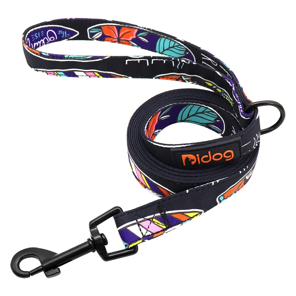 Colorful Print Nylon Dog Leash