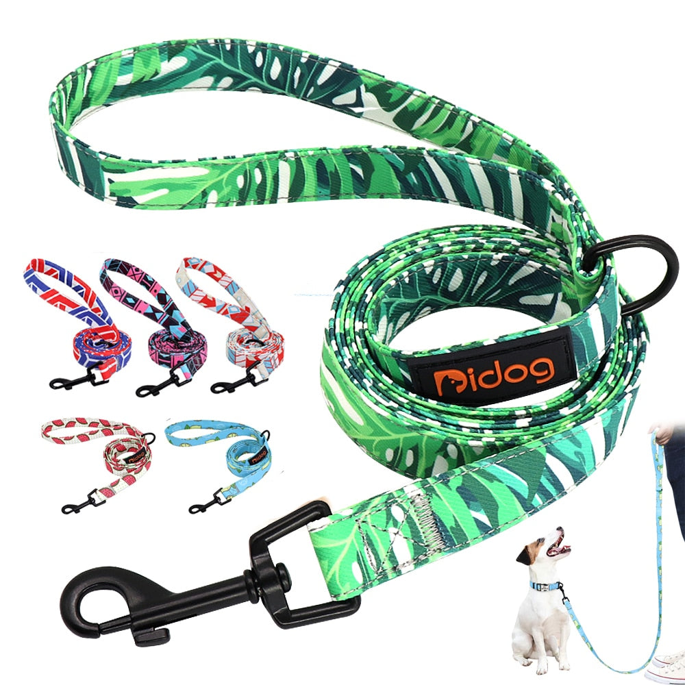 Colorful Print Nylon Dog Leash