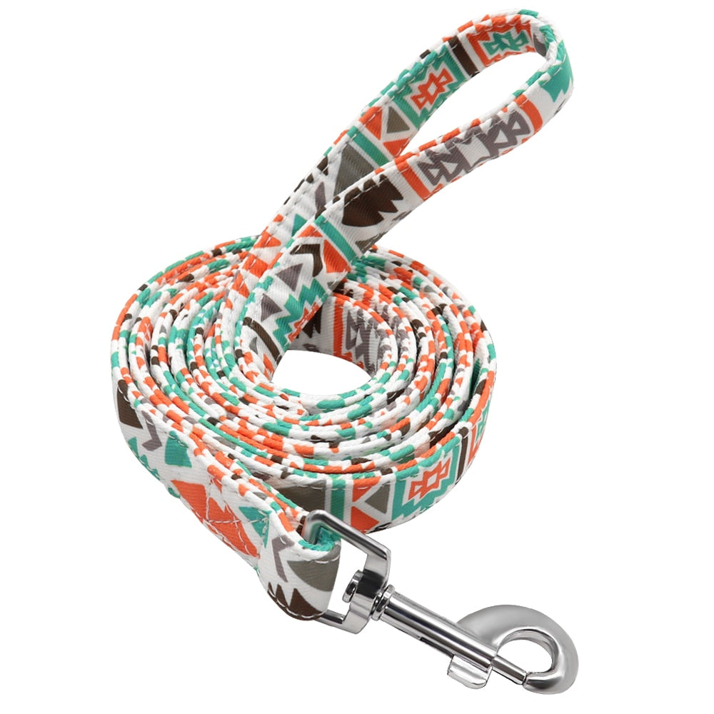 Colorful Print Nylon Dog Leash